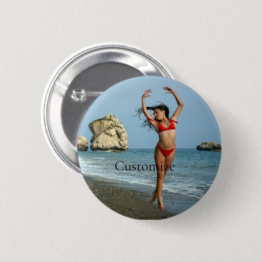 Bikini Model Dansend Thunder_Cove Ronde Button 5,7 Cm (Voorkant /achterkant)