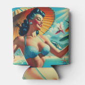  Bikini Pin-up Blikjeskoeler (Achterkant)