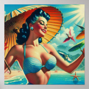 Bikini Pin-up Poster