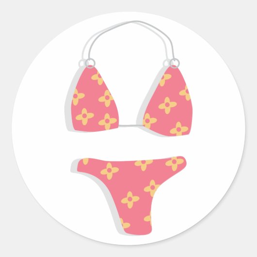 Bikini Ronde Sticker (Voorkant)