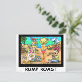Bikini Rump Roast Funny Offbeat T - shirts en cade Briefkaart (Staand voorkant)