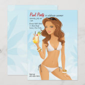 Bikini Schoonheid Uitnodiging (Voorkant / Achterkant)