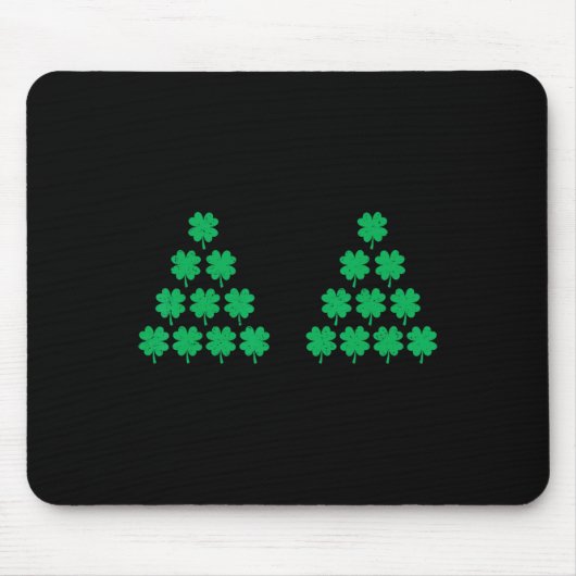 Bikini stijl Shamrock Ierse St. Patrick's Dag Funn Muismat (Voorkant)