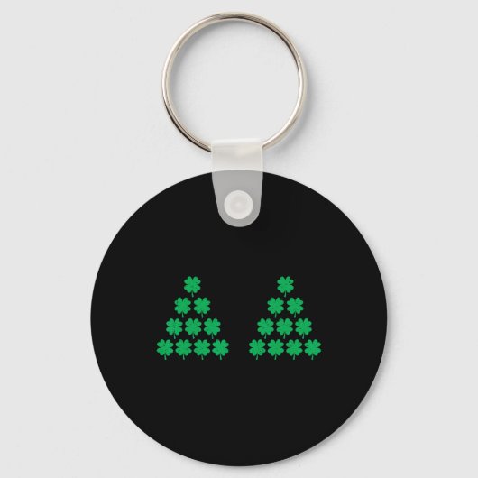 Bikini stijl Shamrock Ierse St. Patricks Dag Funn Sleutelhanger (Voorkant)