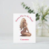 Bikini strand meisje Thunder_Cove Briefkaart (Staand voorkant)