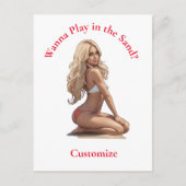 Bikini strand meisje Thunder_Cove Briefkaart (Voorkant)