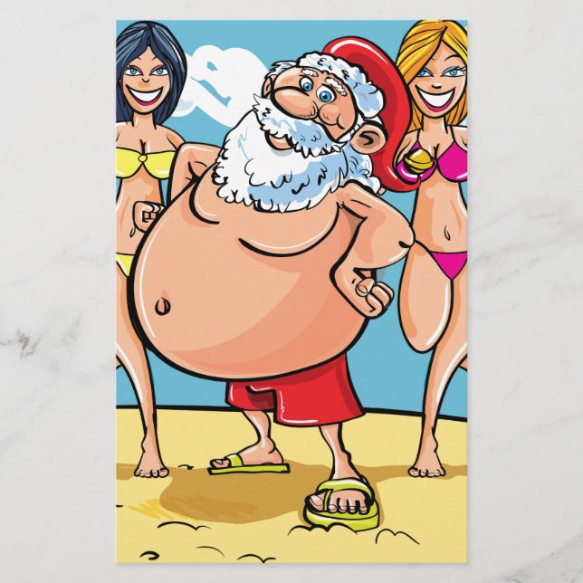 bikini strand santa claus (Voorkant)