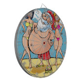 bikini strand santa claus dartbord (Voorkant Links)