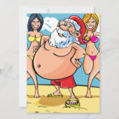 bikini strand santa claus feestdagenkaart (Voorkant)