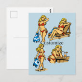 Bikini Strand Tijd Thunder_Cove Briefkaart (Voorkant / Achterkant)