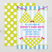 Bikini Swimsuit groep uitnodigingen (Voorkant / Achterkant)