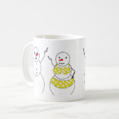 Bikini Tijd Sneeuwmannen Koffiemok (Voorkant links)