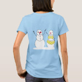 Bikini Tijd Sneeuwmannen T-shirt (Achterkant)