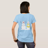 Bikini Tijd Sneeuwmannen T-shirt (Achterkant volledig)