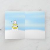 Bikini Time Snowmen Bikini Girl Feestdagen Kaart (Binnen)