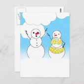 Bikini Time Snowmen Briefkaart (Voorkant / Achterkant)
