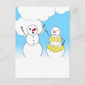 Bikini Time Snowmen Briefkaart (Voorkant)