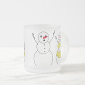 Bikini Time Snowmen Matglas Koffiemok (Voorkant rechts)