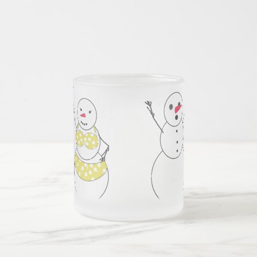 Bikini Time Snowmen Matglas Koffiemok (Center)