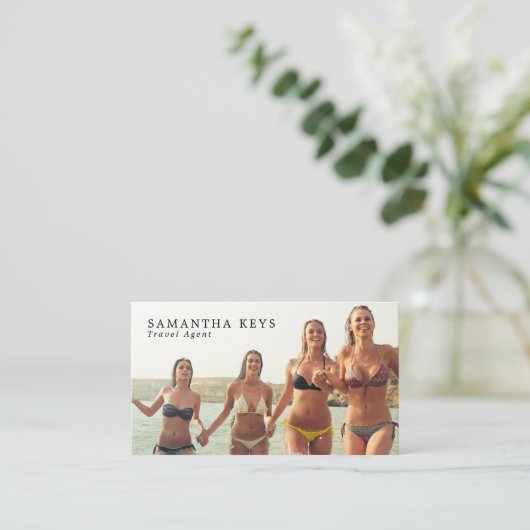 Bikini Vacation, reisagent Visitekaartje (Staand voorkant)