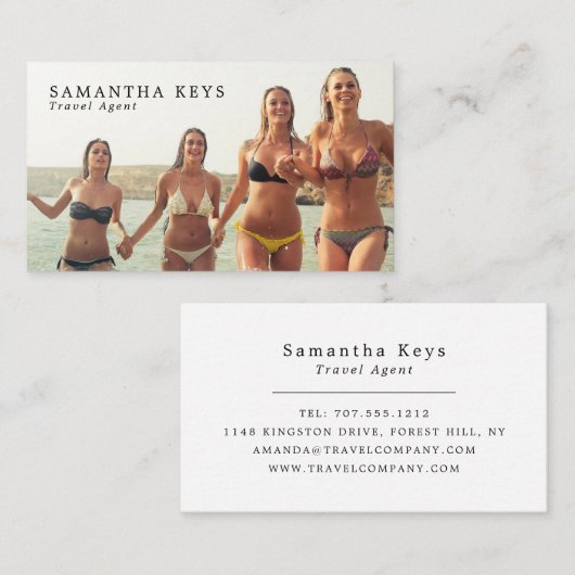 Bikini Vacation, reisagent Visitekaartje (Voorkant / Achterkant)
