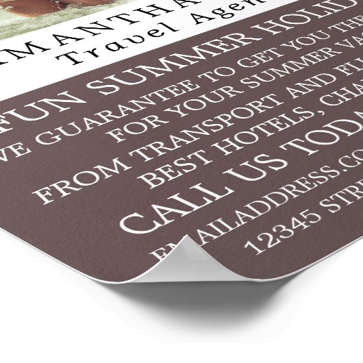 Bikini vakantie, reisagent Adverteren Poster (Hoek)