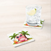 Bikini Varken Drink Coasters Kartonnen Onderzetters (Insitu)
