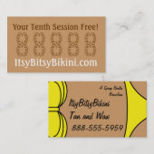 Bikini Yellow Visitekaartje (Voorkant / Achterkant)