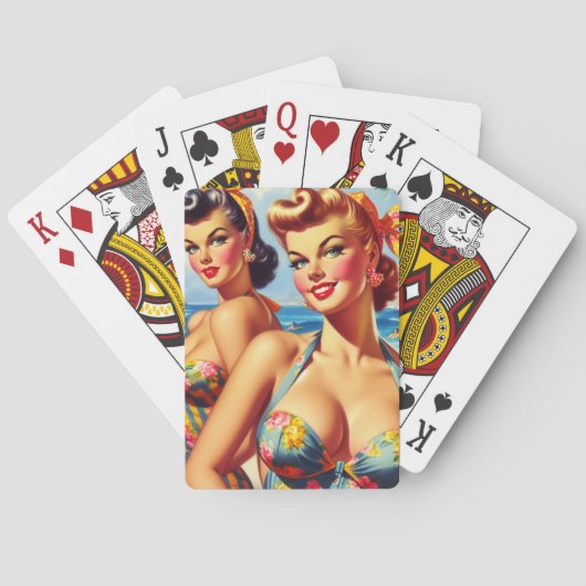  Bikini Zomer Pinups Pokerkaarten (Achterkant)