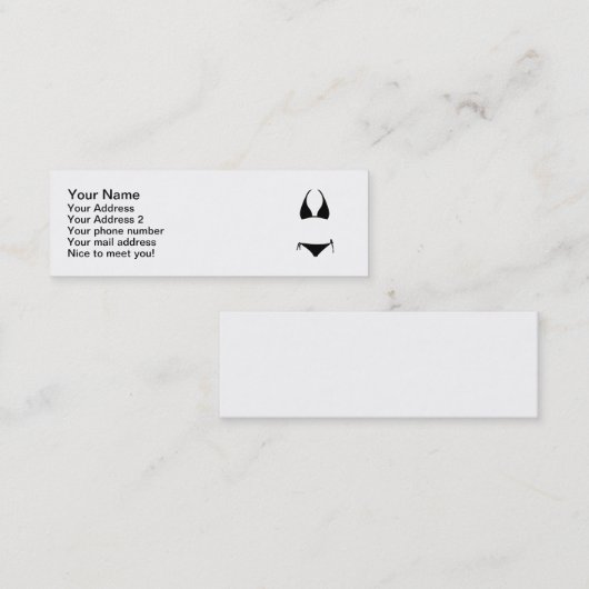 Bikini-zwemkleding Mini Visitekaartje (Voorkant / Achterkant)