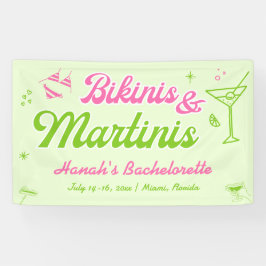 Bikinibroekjes en Martinis Bach-feest welkom Spandoek