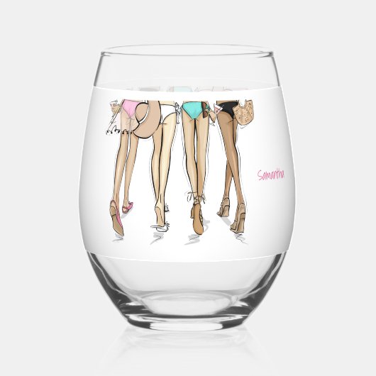 Bikinibroekjes en Martini's Bikini Badpak Mode Wijnglas Zonder Voet (Voorkant)