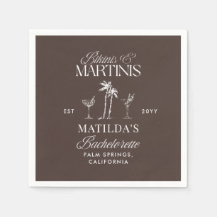 Bikinibroekjes en martini's Elegante vintage vrijg Servet