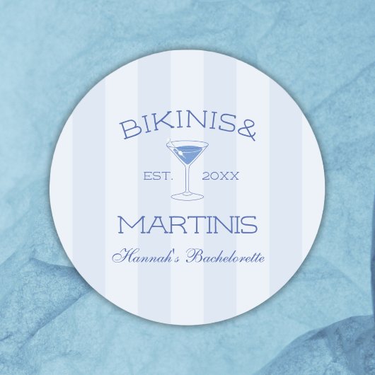 Bikinibroekjes en Martinis Strand Meidenfeest Verj Ronde Sticker