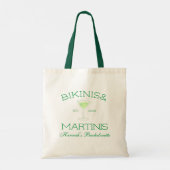 Bikinibroekjes & Martinis Groene Strand Meidenavak Tote Bag (Achterkant)