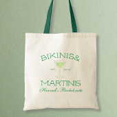 Bikinibroekjes & Martinis Groene Strand Meidenavak Tote Bag