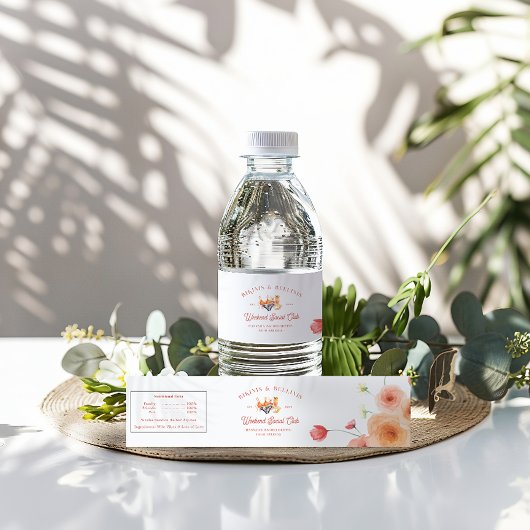 Bikinibruidje en Bellini's Waterfles Etiket