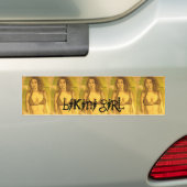 bikinimeisje bumpersticker (Op auto)