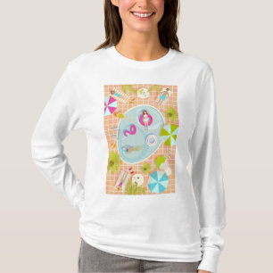 Bikinimeisjes en jongens die zwembadspel spelen t-shirt