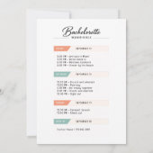 Bikinis and Martinis Beach Bachelorette Weekend Kaart (Achterkant)