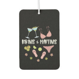 Bikinis and Martinis Cute Beach Vibes Pink Polka D Luchtverfrisser