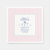 Bikinis and martinis Elegant vintage bachelorette Servet (Voorkant)