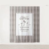 Bikinis and martinis Elegant vintage bachelorette Wandkleed (Voorkant)