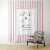 Bikinis and martinis Elegant vintage bachelorette Wandkleed (In situ)