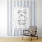 Bikinis and martinis Elegant vintage bachelorette Wandkleed (In situ)