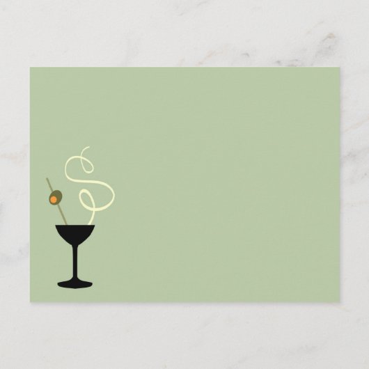 Bikinis and Martinis Pool Party Invitation Uitnodiging Briefkaart (Achterkant)