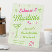 Bikini's en Martinis Bach Reclamebord Met Voetstuk (Insitu)