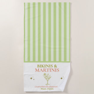 Bikinis en Martinis Bachelorette Bach Strandlaken
