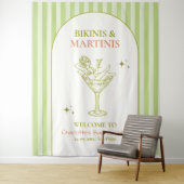 Bikinis en Martinis Bachelorette Bach Welkom Wandkleed (In situ)