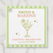 Bikinis en Martinis Bachelorette-feest Strand Bach Bedankjes Labels (Voorkant)